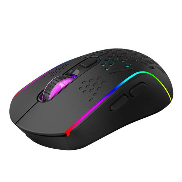 Souris de jeu sans fil plinko 8000dpi RGB, noir